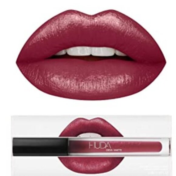 New Huda Beauty Demi-matte Lipstick in Lady Boss - Picture 1 of 5